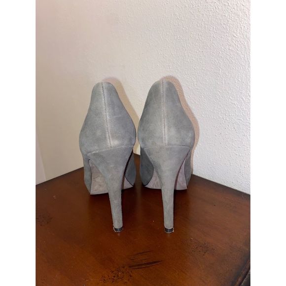 ASH Taupe Platform Suede Pump High Heels Size 7.5 - Picture 4 of 9